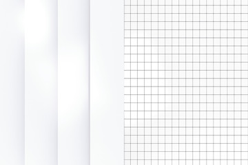 Poster - 3d rendering. modern simple white vertical panel plate on small ceramic tile wall background.