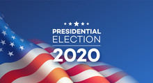 American Presidential Election 2020 Background Design. Vector Illustration