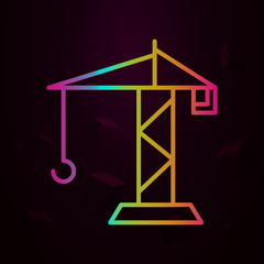 Aufkleber - crane nolan icon Simple thin line, outline vector of Construction icons for ui and ux, website or mobile application