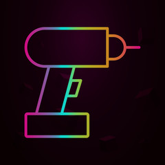 Poster - drill nolan icon Simple thin line, outline vector of Construction icons for ui and ux, website or mobile application