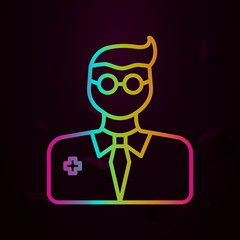 Poster - doctor, man nolan icon Simple thin line, outline vector of Anti age icons for ui and ux, website or mobile application