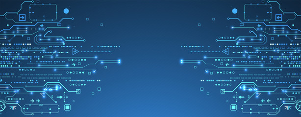 Poster - Abstract technology circuit board. Communication concept.