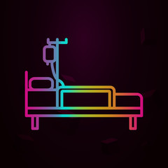 Aufkleber - Patient bed, blood bag nolan icon Simple thin line, outline vector of Anti age icons for ui and ux, website or mobile application