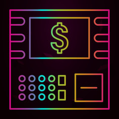 Poster - Atm, dollar, cash nolan icon Simple thin line, outline vector of ATM icons for ui and ux, website or mobile application