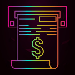 Poster - Check, dollar, atm, report nolan icon Simple thin line, outline vector of ATM icons for ui and ux, website or mobile application