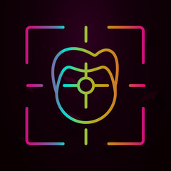 Aufkleber - Facial recognition, augmented reality nolan icon Simple thin line, outline vector of Augmented reality icons for ui and ux, website or mobile application