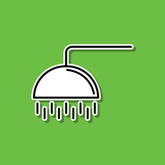 Poster - Shower sticker icon. Simple thin line, outline vector of beauty, make up, cosmetics icons for ui and ux, website or mobile application