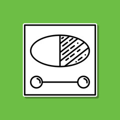 Poster - shadows sticker icon. simple thin line, outline vector of beauty, make up, cosmetics icons for ui an