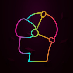 Aufkleber - Augmented reality, vr, man nolan icon Simple thin line, outline vector of Augmented reality icons for ui and ux, website or mobile application