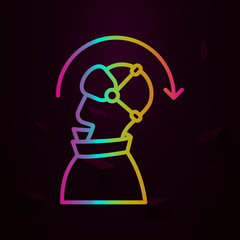 Aufkleber - Augmented reality, vr, man, incline nolan icon Simple thin line, outline vector of Augmented reality icons for ui and ux, website or mobile application