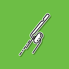 Poster - Manicure sticker icon. Simple thin line, outline vector of beauty, make up, cosmetics icons for ui and ux, website or mobile application