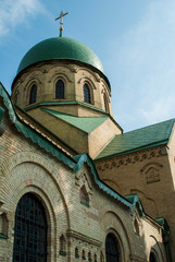 Old brick church in Parkhomovka