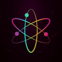 Aufkleber - atom, electron nolan icon simple thin line, outline vector of biology icons for ui and ux, website o