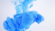 Slow Movement Of Blue Smoke On A White Background HD 1920x1080