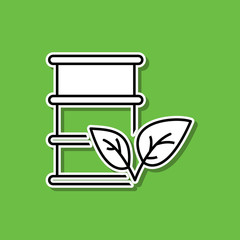 Poster - Bio fuel sticker icon. Simple thin line, outline vector of ecology icons for ui and ux, website or mobile application