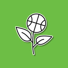 Poster - Ecology sticker icon. Simple thin line, outline vector of ecology icons for ui and ux, website or mobile application