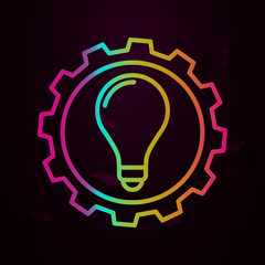 Aufkleber - gear, settings, bulb nolan icon Simple thin line, outline vector of Business icons for ui and ux, website or mobile application