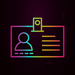 Poster - badge, man nolan icon Simple thin line, outline vector of Business icons for ui and ux, website or mobile application