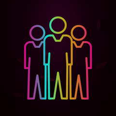 Aufkleber - team, work, leader nolan icon Simple thin line, outline vector of Business icons for ui and ux, website or mobile application