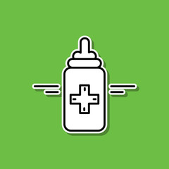 Poster - Kids game sticker icon. Simple thin line, outline vector of game development icons for ui and ux, website or mobile application