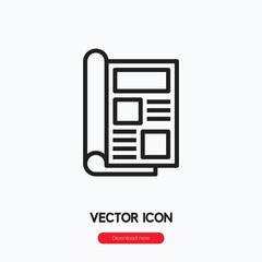 Poster - magazine icon vector sign symbol