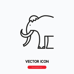 Poster - mammoth icon vector sign symbol