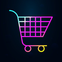 Canvas Print - Shopping cart, ,all nolan icon. Simple thin line, outline vector of mall icons for ui and ux, website or mobile application