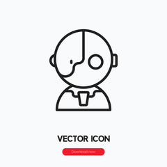 Poster - cyborg icon vector sign symbol