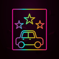 Poster - Carwash car stars nolan icon Simple thin line, outline vector of Car wash icons for ui and ux, website or mobile application