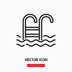 Poster - swimming pool icon vector sign symbol