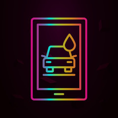 Aufkleber - Mobile carwash app nolan icon Simple thin line, outline vector of Car wash icons for ui and ux, website or mobile application