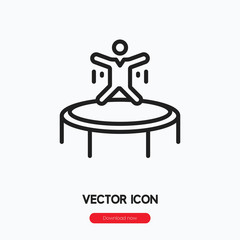 Poster - trampoline icon vector sign symbol