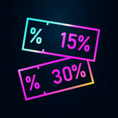 Poster - Sales, label, tag nolan icon. Simple thin line, outline vector of mall icons for ui and ux, website or mobile application