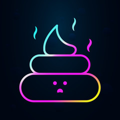 Poster - Poop, nasty outline nolan icon. Simple thin line, outline vector of nasty icons for ui and ux, website or mobile application