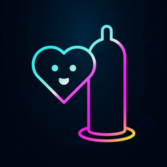 Poster - Condom, nasty outline nolan icon. Simple thin line, outline vector of nasty icons for ui and ux, website or mobile application