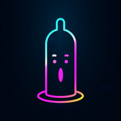 Poster - Broken condom, surprising outline nolan icon. Simple thin line, outline vector of nasty icons for ui and ux, website or mobile application