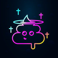 Poster - Poop, christian, angel outline nolan icon. Simple thin line, outline vector of nasty icons for ui and ux, website or mobile application