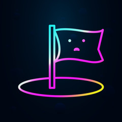 Poster - Flag, nasty outline nolan icon. Simple thin line, outline vector of nasty icons for ui and ux, website or mobile application