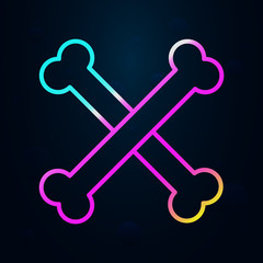 Poster - Bones, nasty outline nolan icon. Simple thin line, outline vector of nasty icons for ui and ux, website or mobile application