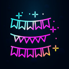 Poster - Garland, festival nolan icon. Simple thin line, outline vector of oktoberfest icons for ui and ux, website or mobile application