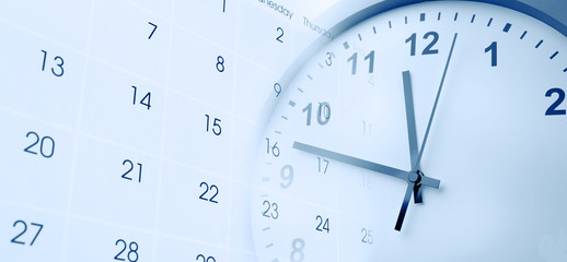 Wall Mural - clock and calendar
