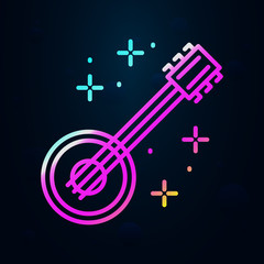 Poster - Banjo, music nolan icon. Simple thin line, outline vector of oktoberfest icons for ui and ux, website or mobile application