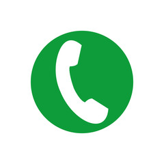 Phone icon vector. telephone icon with a green background