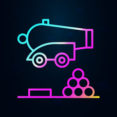 Poster - Cannon, pirate nolan icon. Simple thin line, outline vector of Pirate icons for ui and ux, website or mobile application