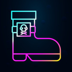 Poster - Boot, pirate nolan icon. Simple thin line, outline vector of Pirate icons for ui and ux, website or mobile application