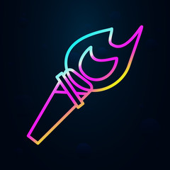 Poster - Torch, pirate nolan icon. Simple thin line, outline vector of Pirate icons for ui and ux, website or mobile application