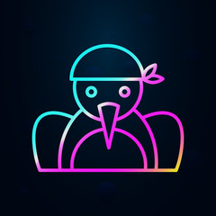 Poster - Parrot, pirate nolan icon. Simple thin line, outline vector of Pirate icons for ui and ux, website or mobile application