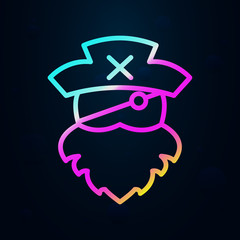 Poster - Beard, pirate nolan icon. Simple thin line, outline vector of Pirate icons for ui and ux, website or mobile application