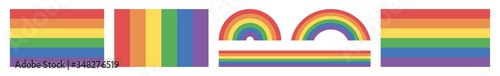 Fotografía Rainbow Flag Icon Colors | Gay Pride Movement Symbol | Tolerance Flags | Lesbian