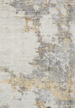 Abstract Patterned Modern Rug Texture In Ivory Gold